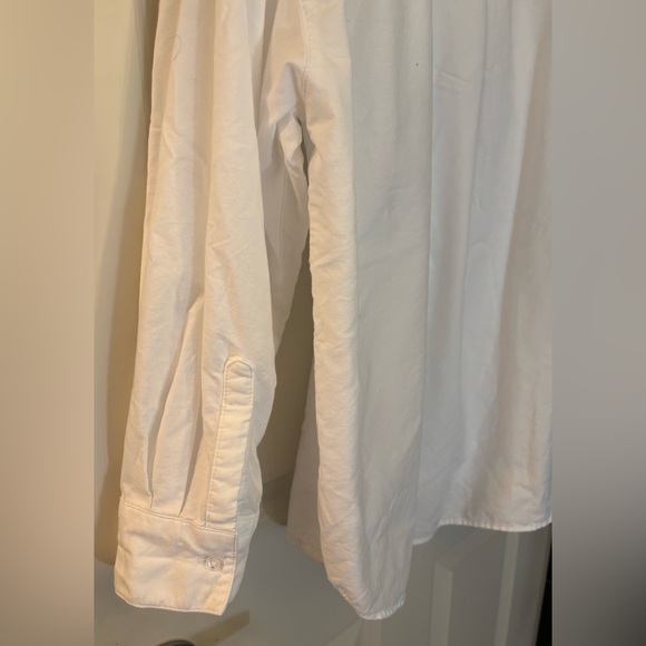 Old Navy 100% Cotton Boyfriend Button Down Shirt, White, Medium - Picture 6 of 7